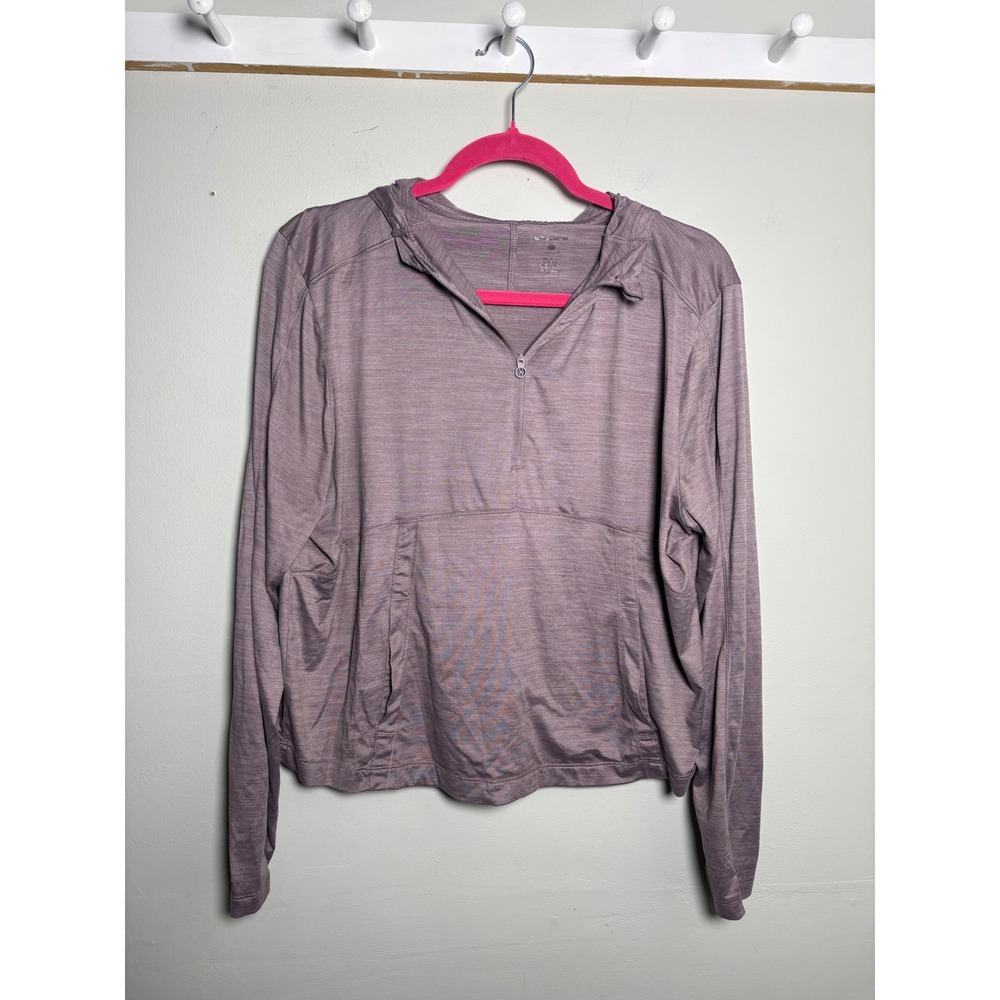 Layer 8 Purple Quarter Zip Pullover Womens Large Activewear